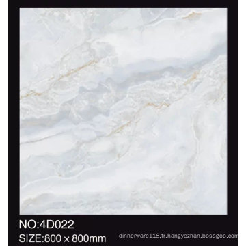 Carreaux de plancher de porcelaine brillants polis par marbre polychrome de 3D jet d&#39;encre 600X600mm de 3D